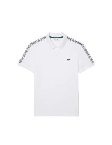 Áo thun Polo Lacoste Logo Stripe Stretch Cotton ''White'' [PH5075 51 001]