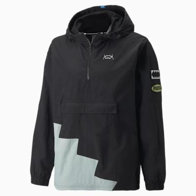 Áo Khoác Puma Basketball Windbreaker Black Harbor Mist [534185 01]