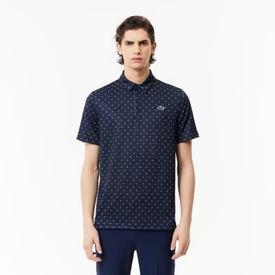 Áo thun Polo Lacoste Print Stretch Anti - UV ''Navy'' [DH5175 51 525]