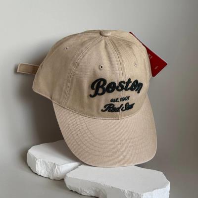 Nón MLB Varsity Lettering Pigment Unstructured Ball Cap Boston Red Sox ''Beige'' [3ACPDS14N 43BGL]