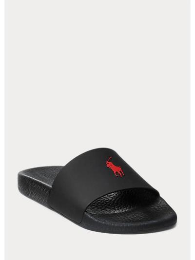 Dép Polo Ralph Lauren Flip flops With Logo Appliqué ''Black'' [809852071]