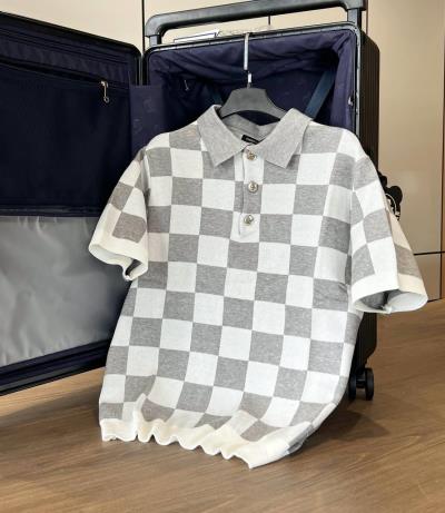 Áo Polo FRANCIS MANTINI Sportswear Checkerboard 'Grey/ White'