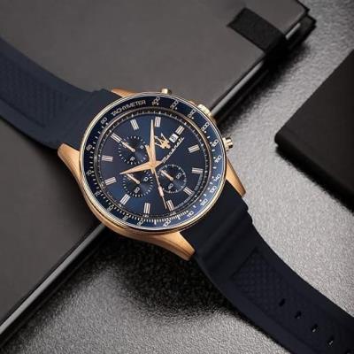 Đồng Hồ Maserati Sfida Chronograph ''Blue Sunray Dial Quartz'' [R8871640004]