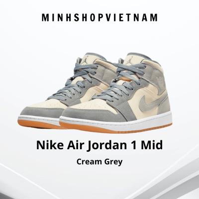 Giày Nike Air Jordan 1 Mid ‘Cream Grey’ [ DN4281-100 ]