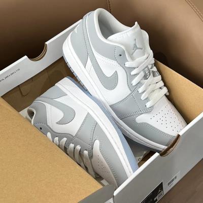 Giày Nike Air Jordan 1 Low White Wolf Grey  [DC0774 105]