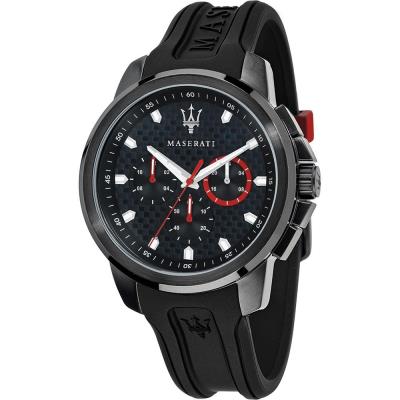 ĐỒNG HỒ Maserati Sfida Chronograph 'Black Silicone' [ R8851123007]