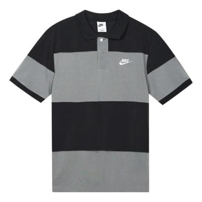 Áo POLO Nike Essential Logo Colorblock Splicing ''Smoke Grey'' [DM6951 010]