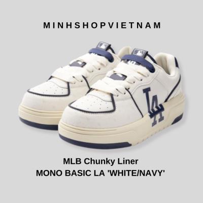 Giày MLB Chunky Liner MONO BASIC LA 'WHITE/NAVY'  [ 3ASXCBO3N 07NYD ] - Image 1