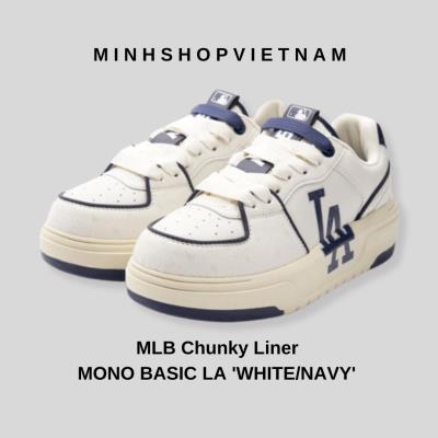 Giày MLB Chunky Liner MONO BASIC LA 'WHITE/NAVY'  [ 3ASXCBO3N 07NYD ]