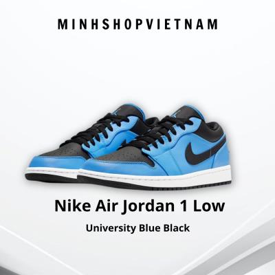 ~Sale Giày Nike Air Jordan 1 Low GS 'University Blue Black' [553560 403] FLAW_ Discount