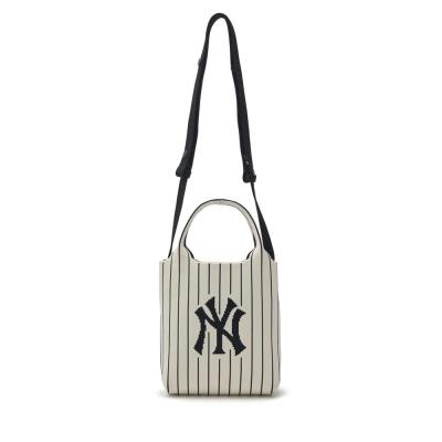 Túi MLB Basic Big Logo Knit Cross Bag New York Yankees  ' Cream ' [ 3acrs034n 50crd ]