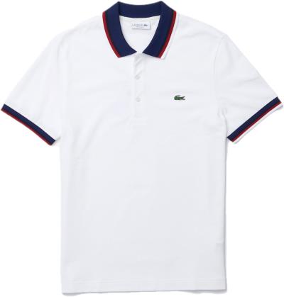 18575 - Áo thun Polo Lacoste Short Sleeve Regular ' White/Navy '