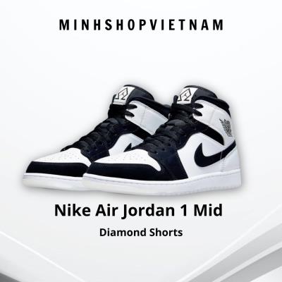 Giày Nike Air Jordan 1 Mid “Diamond Shorts” [DH6933 100] [O]