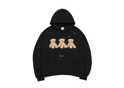 18675 - Áo Hoodie ADLV Three Boucle Bear Black