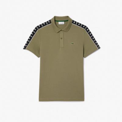 Áo Polo Lacoste Stripe Stretch Piqué ''Khaki Green'' [PH7398 51 BMY]