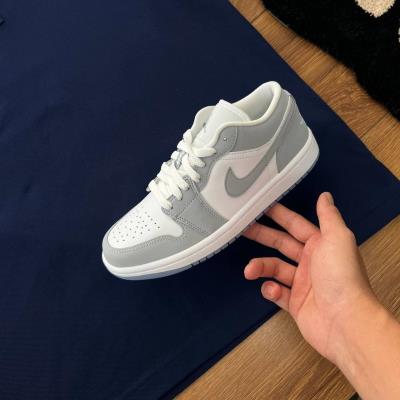 Giày Nike Air Jordan 1 Low White Wolf Grey  [DC0774 105]