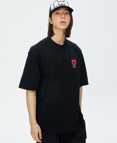 16824 - Áo Thun Life Work Mini Logo Heart Black