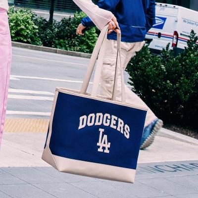 Túi MLB Korea Varsity Canvas Shopper Bag LA Dodgers Navy - 3AORL103NGP001_07NYS