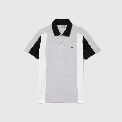 Áo thun Polo Lacoste Algodon Coulor Block ''Grey / Black'' [PH1302 51 SJ1]