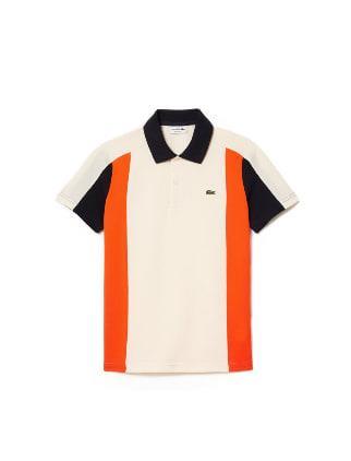 Áo thun Polo Lacoste Regular Fit Cotton Piqué Colorblock Orange/Navy/Begie [PH1302 51 RI1]