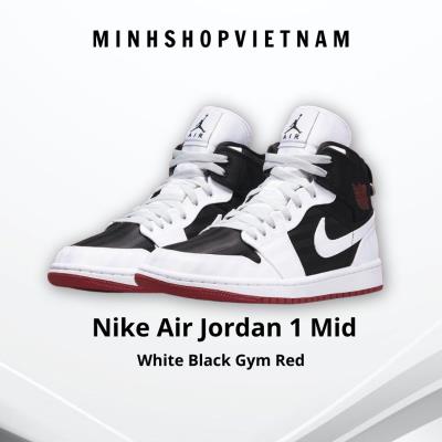 Giày Nike Air Jordan 1 Mid SE Utility 'White Black Gym Red' [DD9338 016]