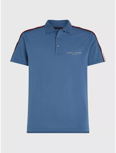 Áo Polo Tommy Hilfiger STRIPE SHOULDER POLO 'BLUE ' [ Mw30772 400]