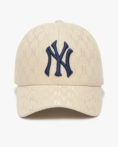 Nón MLB Monogram Classic Ball Jacquard Structure Ball Cap New York Yankees  ' Beige ' [ 3acpfc01n 50bgs ]