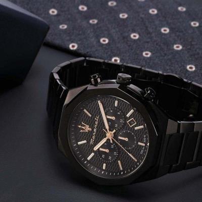 Đồng Hồ Maserati Competizione Stile Chronograph ''Perfect Black'' [R8873642005]