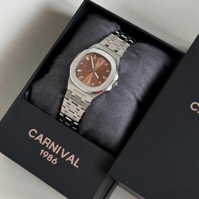 Đồng Hồ Carnival ''Silver Brown'' [8160L]