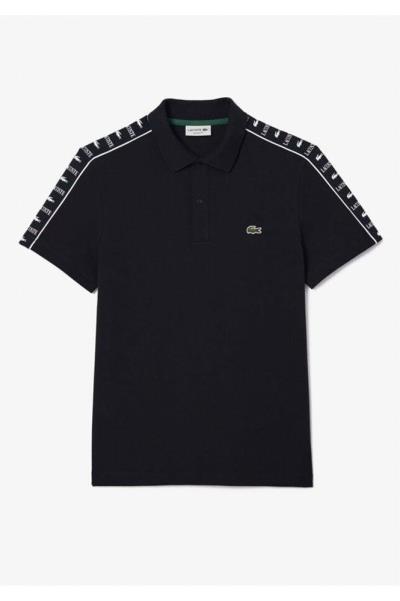 Áo Polo Lacoste Stripe Stretch Piqué Regular Fit ''Black'' [PH7398 51 031]