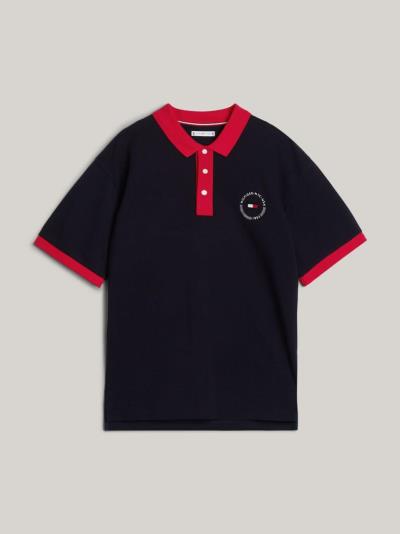 Áo Polo Tommy Hilfiger Banner Big Back Logo ''Black/Red'' [MW36984 400]