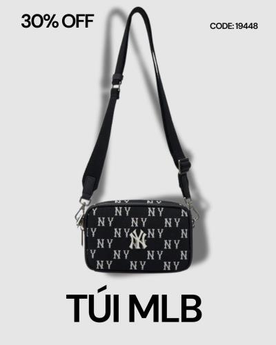 19448 - Túi MLB Korea Monogram Jacquard Mini Cross Bag New York Yankees Black