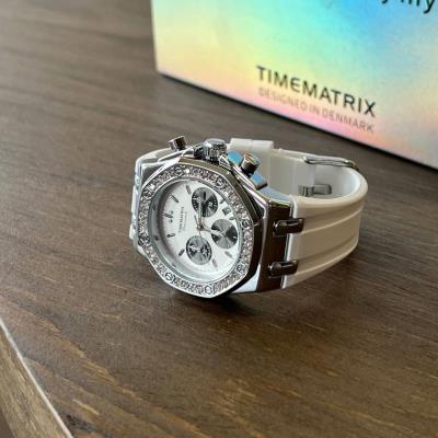 Đồng Hồ Timematrix  Luxury Diamond Gypsophila AP Royal Oak Influence ''White/Silver''  [TX0517-1]