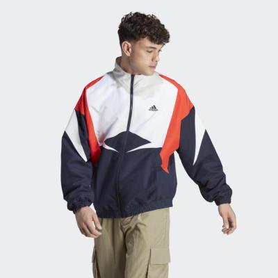 Áo Khoác Adidas Colourblock Track Top Pria Hitam ''Legend Ink / White'' [IB4307]