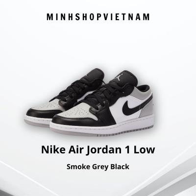 Giày Nike Air Jordan 1 Low Smoke Grey Black V4 GS  ''553560 052 ''