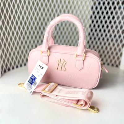 Túi MLB NY Classic Monogram Jacquard Boston Bag- Pink [ 7ACRMD65N ]