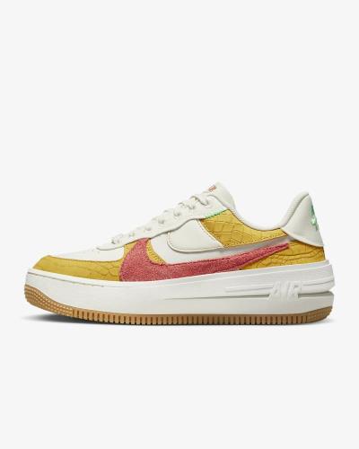 Giày NIKE AIR FORCE 1 PLT.AF.ORM White University Gold [DX3209 133] - Image 1