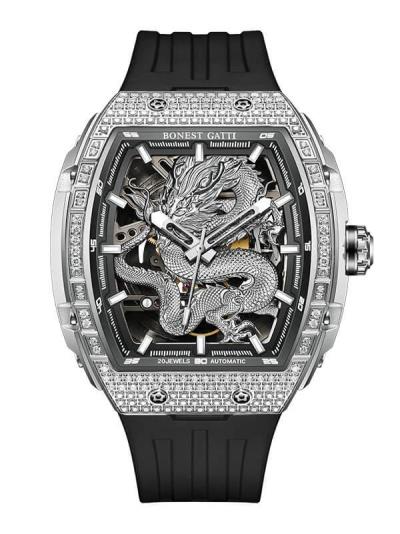 Đồng Hồ Bonest Gatti Dragon King 'Silver' [BG5606-A1] [BG5605-A1] - Image 1