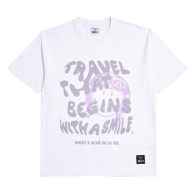 Áo thun - Acmé de la vie X Smiley® - TRAVEL THAT BEGINS SHORT SLEEVE [ SSSMTV WHT ]