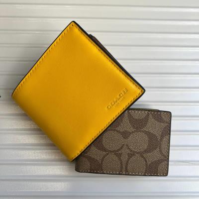 Ví Coach Overseas Two-Pieces ''Yellow Leather'' [195031241123]