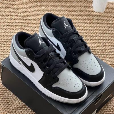 Giày Nike Air Jordan 1 Low Smoke Grey Black V4 GS  ''553560 052 ''