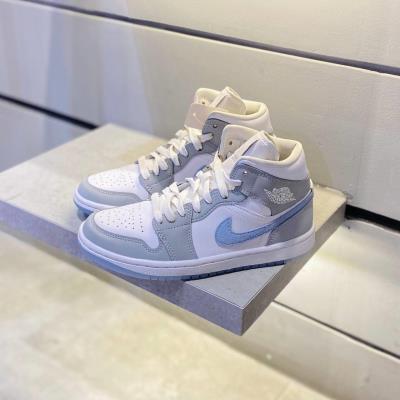 11933 - Giày Nike Wmns Air Jordan 1 Mid 'Grey Blue'