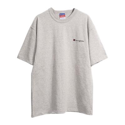 -3XX Áo Thun Champion Heritage Embroidered Script Logo  Oxford Grey