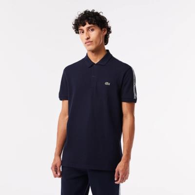 Áo thun Polo Lacoste Logo Stripe Stretch Cotton ''Navy Blue'' [PH5075 51 166]