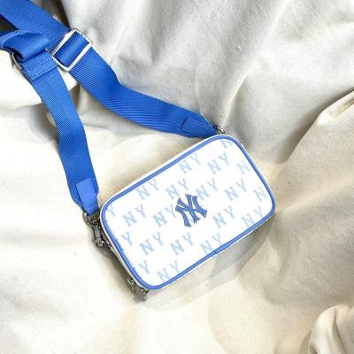 19446 - Túi MLB Korea Monogram Jacquard Mini Cross Bag New York Yankees Sky Blue