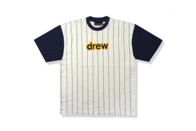 Áo Thun Drew House SECRET WHITE/NAVY PIN STRIPE TEE [dh hj2121 senp]