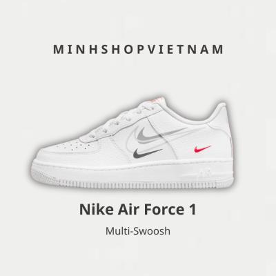 ~Sale Giày Nike Air Force 1 GS Multi-Swoosh [DO6486 100]