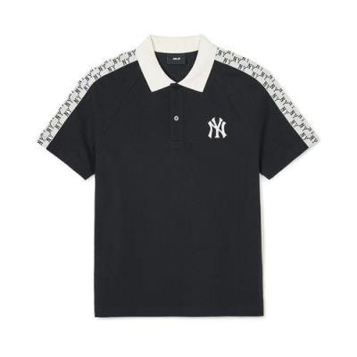 Áo THUN Polo MLB  Monogram New York Yankees  ' BLACK' [ 3apqm0343 50bks ]