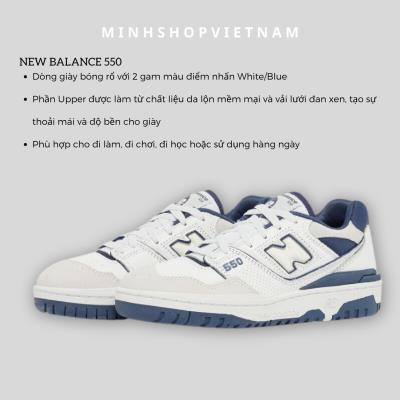 Giày New Balance 550 ‘White Dusty Blue’ [BB550STG]