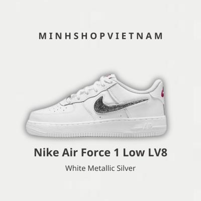 -45% Giày Nike Air Force 1 Low LV8 White Metallic Silver [ DC9651 100 ]YYY